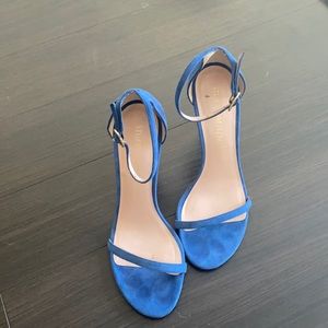 Blue suede Stuart Weitzman stilettos